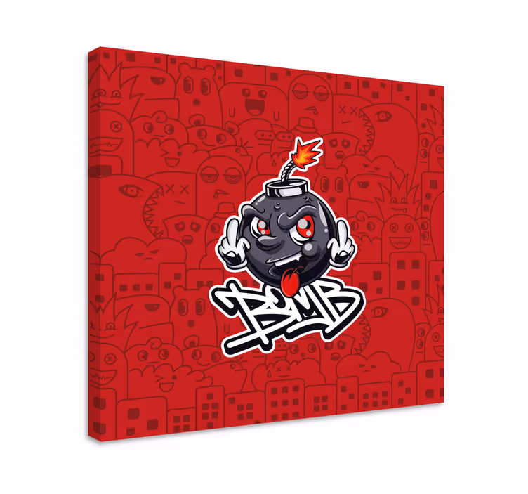 Swag baby bomb graffiti desen animat pânză modernă - TenStickers