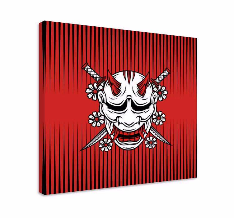 Tablou mandala artă cu mască de demon - TenStickers