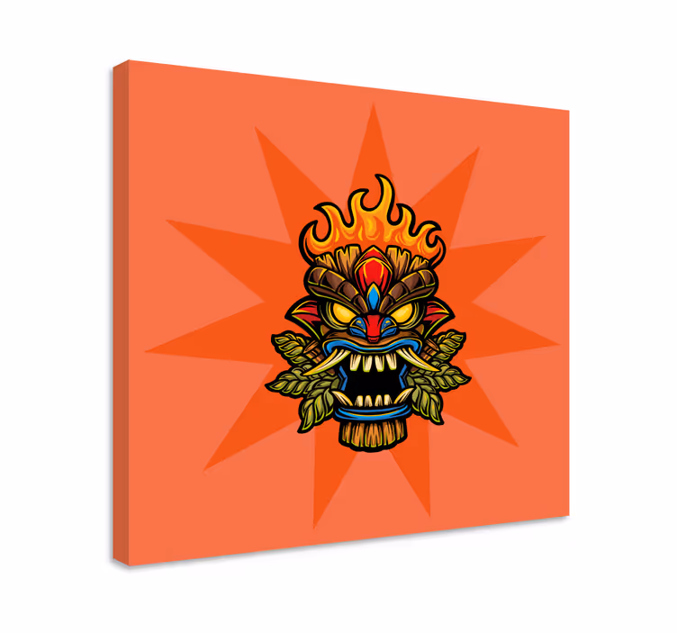 Tablou muzică masca tribală feroce - TenStickers