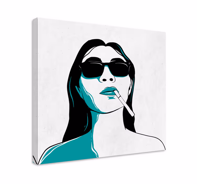 Tablou persoane femeie elegantă fumând - TenStickers