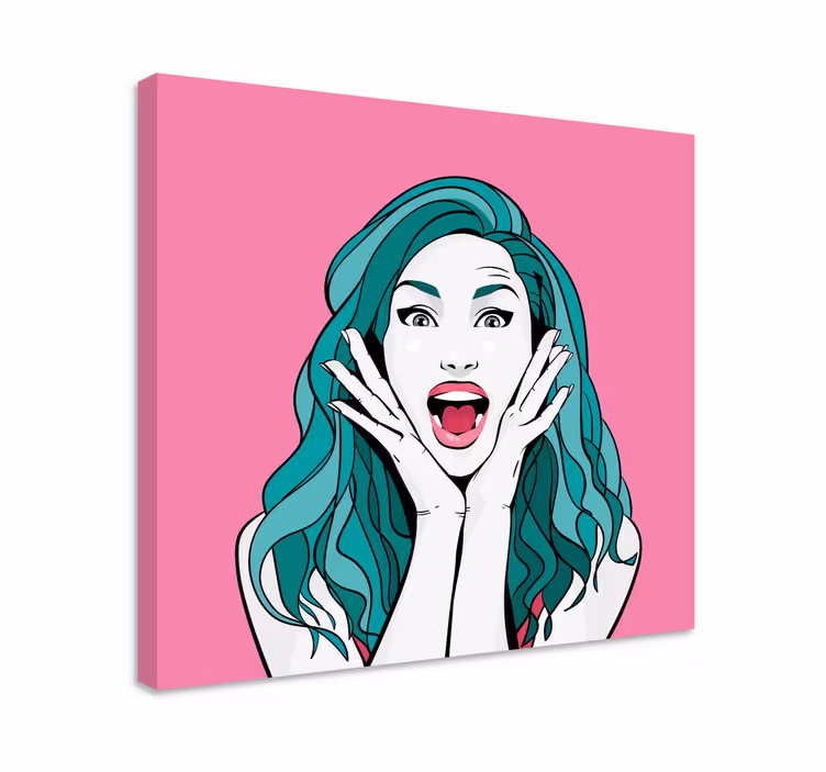 Tablou persoane expresie surprinsă de femeie - TenStickers