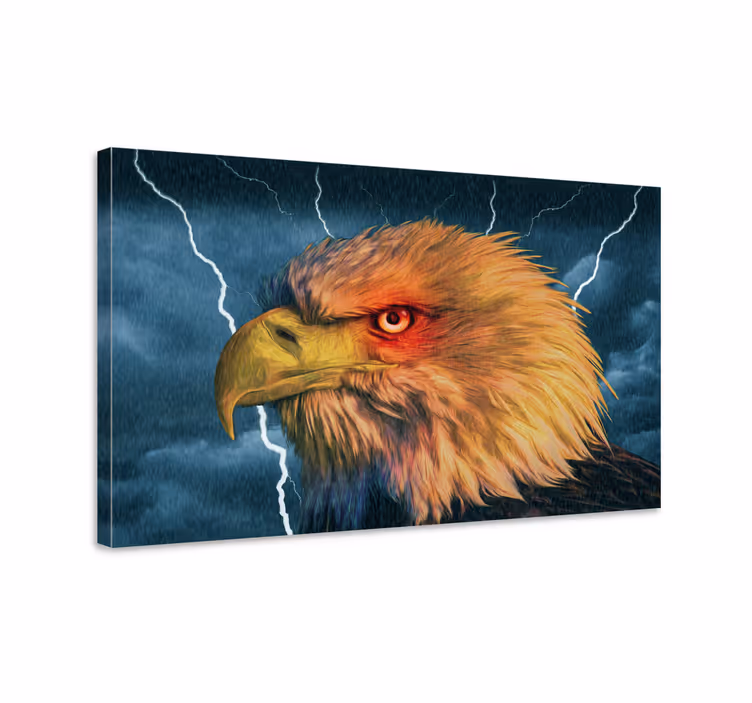 Vultur electric albastru imprimări 3d pânză - TenStickers