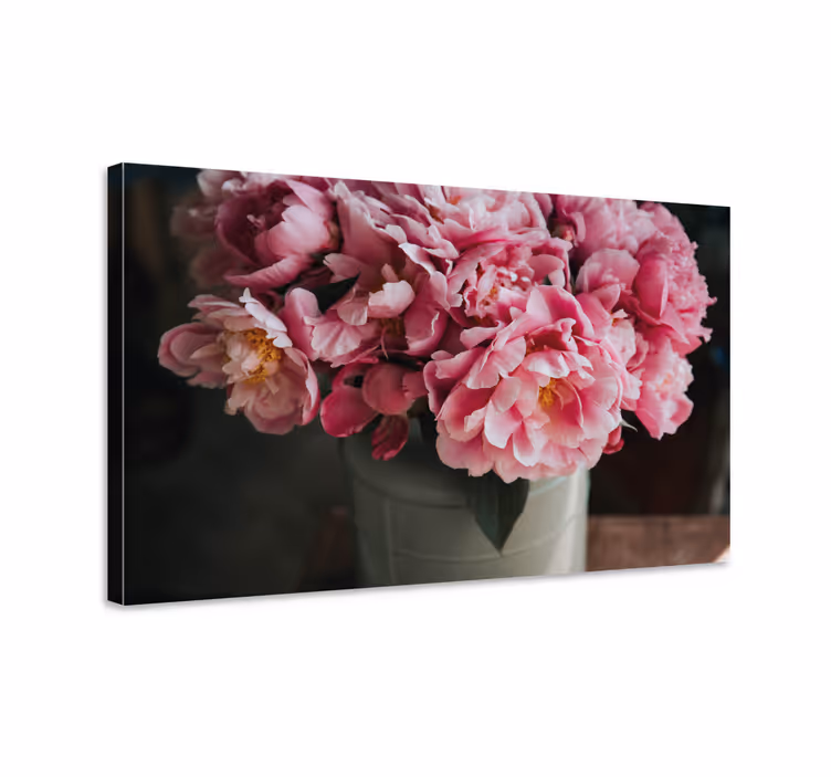 Buchet roz de flori roz printuri de panza 3d - TenStickers