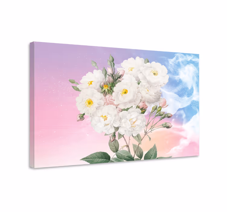 Tablou flori şi plante buchet floral alb - TenStickers