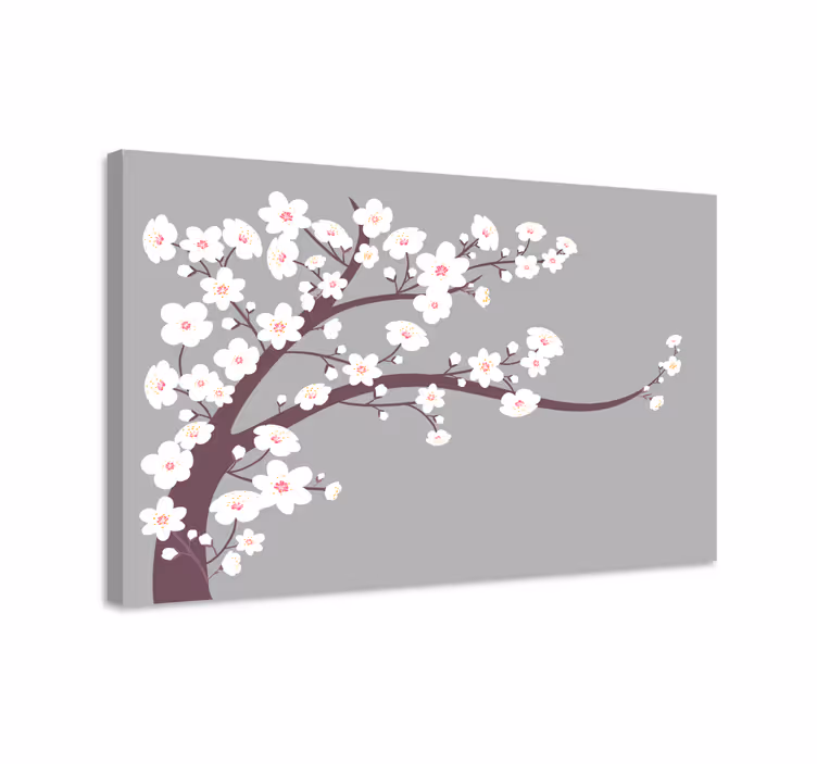 Tablou flori şi plante ciorchine de flori sakura - TenStickers