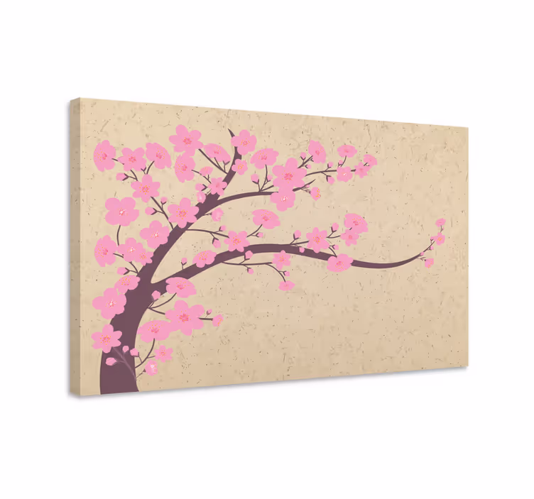 Tablou flori şi plante ramură de floare de cireș - TenStickers