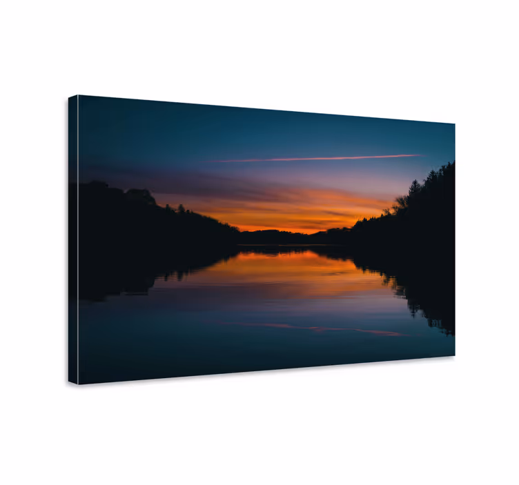 Tablou peisaje reflexie liniștită la apus - TenStickers