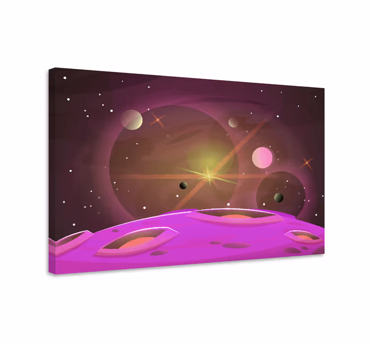 Tablou jocuri video peisaj galactic - TenStickers
