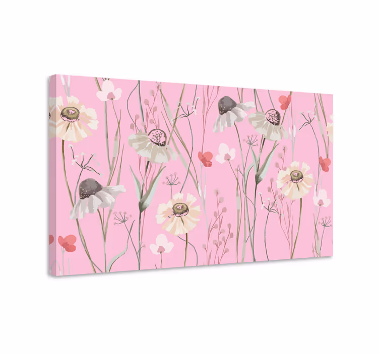 Tablou flori şi plante cu model floral delicat - TenStickers