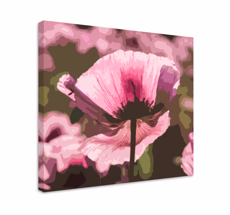 Tablou flori floare abstractă - TenStickers