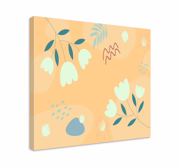 Tablou flori şi plante modele de frunze florale - TenStickers