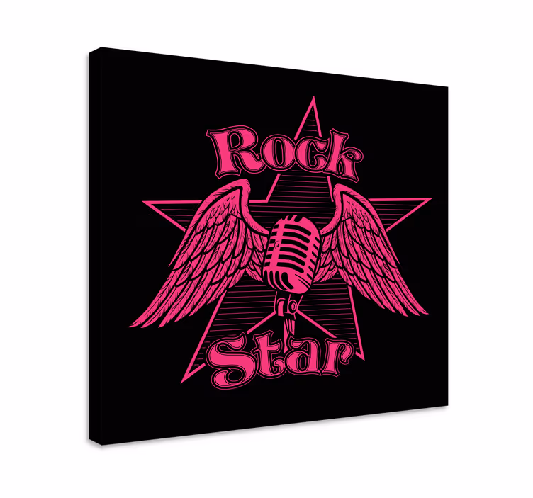 Tablou muzică aripi de star rock - TenStickers