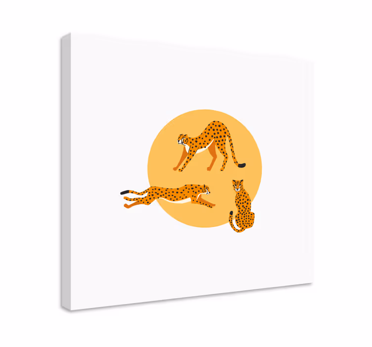 Tablou animale trio de gheparzi - TenStickers