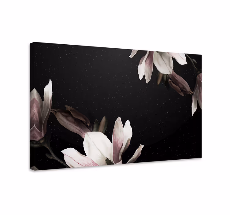Tablou flori şi plante aranjament cu flori de magnolie - TenStickers