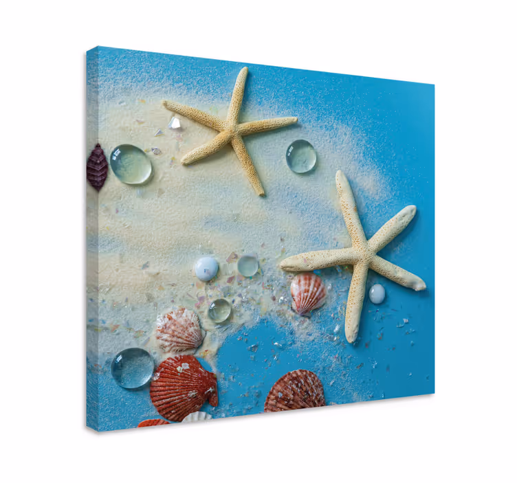 Stele de mare pe nisip colorat imprimeuri de pânză 3d - TenStickers