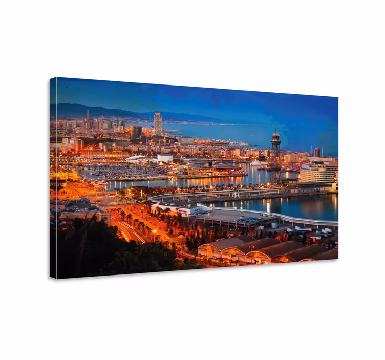 Tablou orașe vedere din barcelona - TenStickers