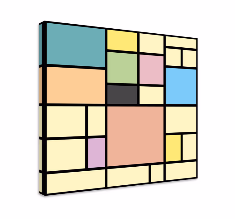 Tablou geometric forme geometrice vibrante - TenStickers