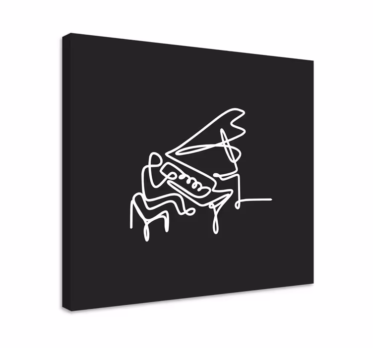 Tablou muzică melodie abstractă la pian - TenStickers