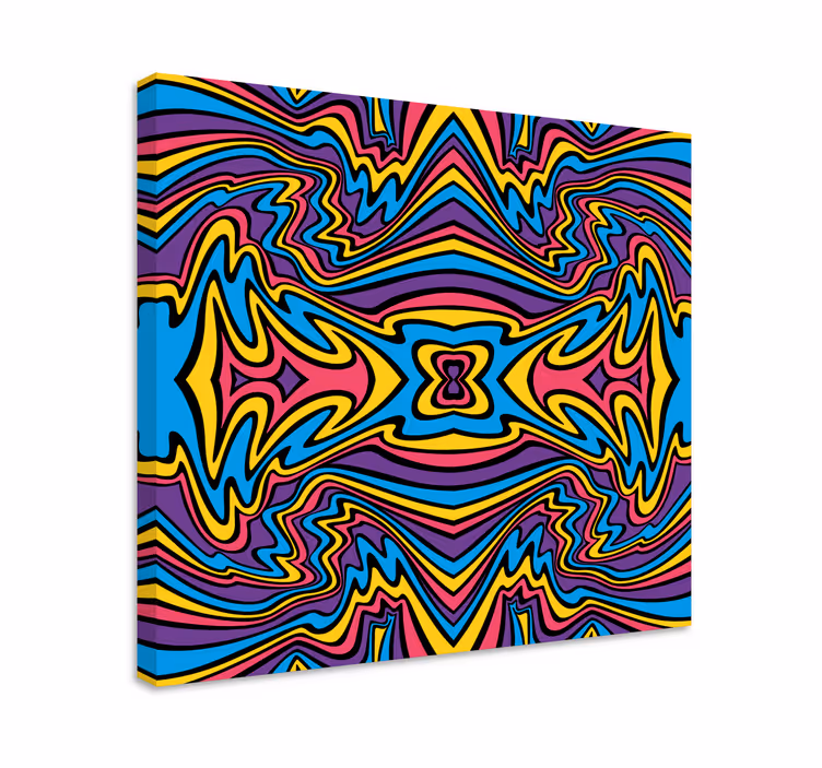 Tablou geometric cu modele abstracte vibrante - TenStickers