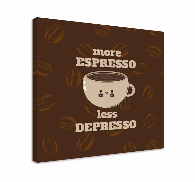 Tablou rustic cu citat despre cafea - TenStickers