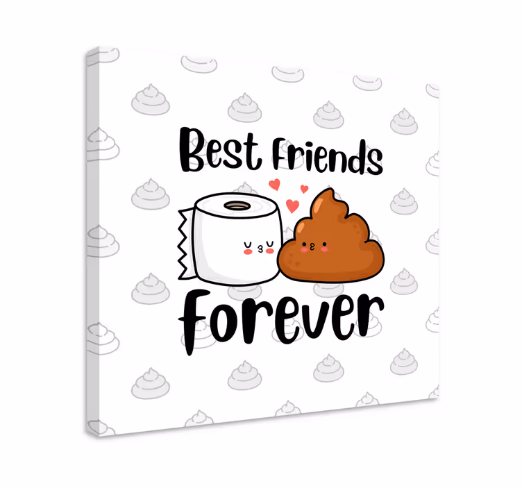 Toaletă citat amuzant design pânză - TenStickers