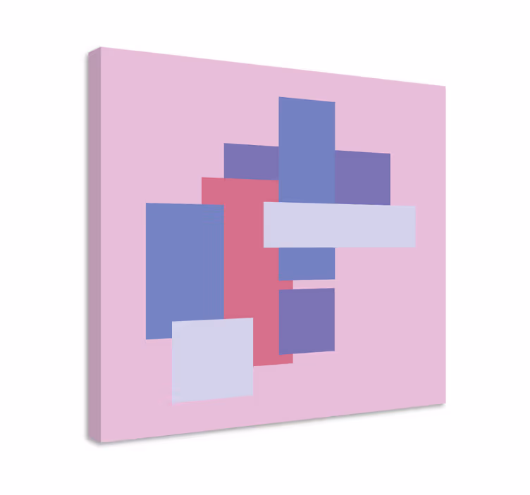 Tablou geometric compoziție abstractă în blocuri - TenStickers