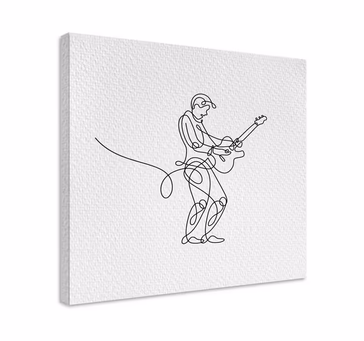 Tablou muzică muzician care cântă la chitară - TenStickers