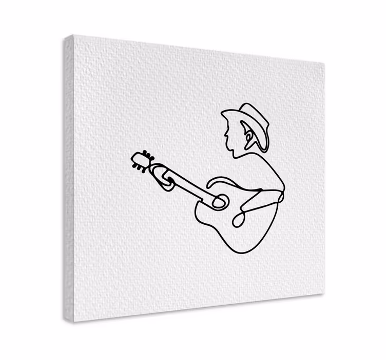 Tablou muzică cowboy care cântă la chitară - TenStickers
