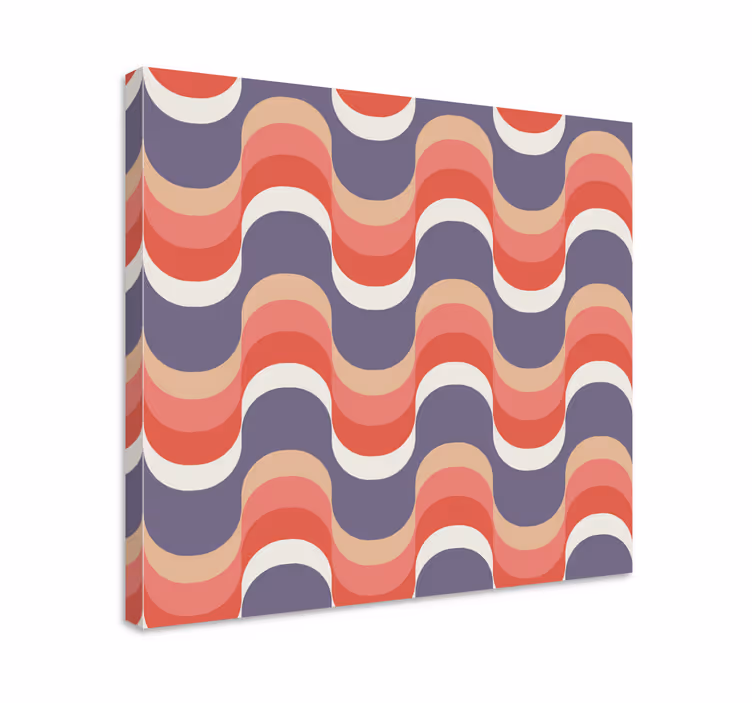 Tablou geometric design cu model ondulat - TenStickers