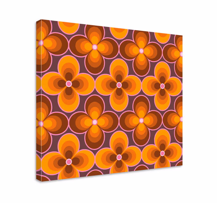 Floare retro model groovy retro panza - TenStickers