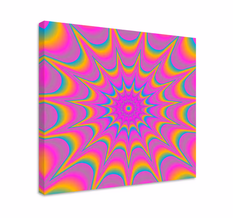 Tablou abstract model spirală colorat - TenStickers