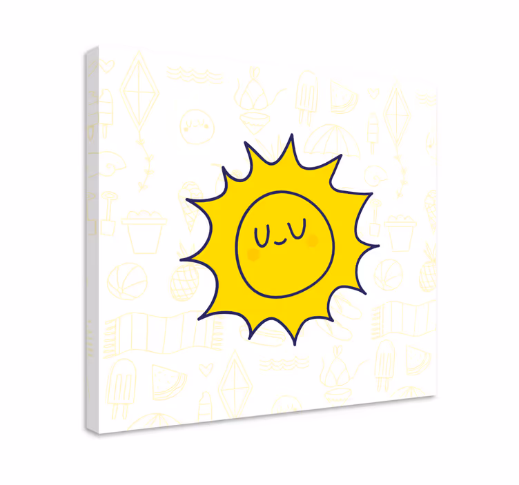 Tablou sport față zâmbitoare și soare - TenStickers