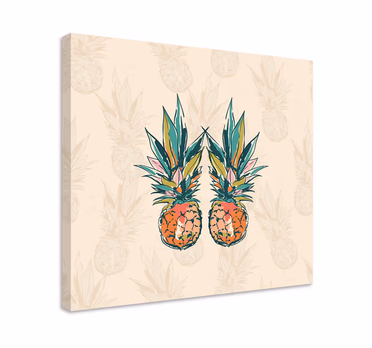 Tablou fructe duo de ananas tropical - TenStickers