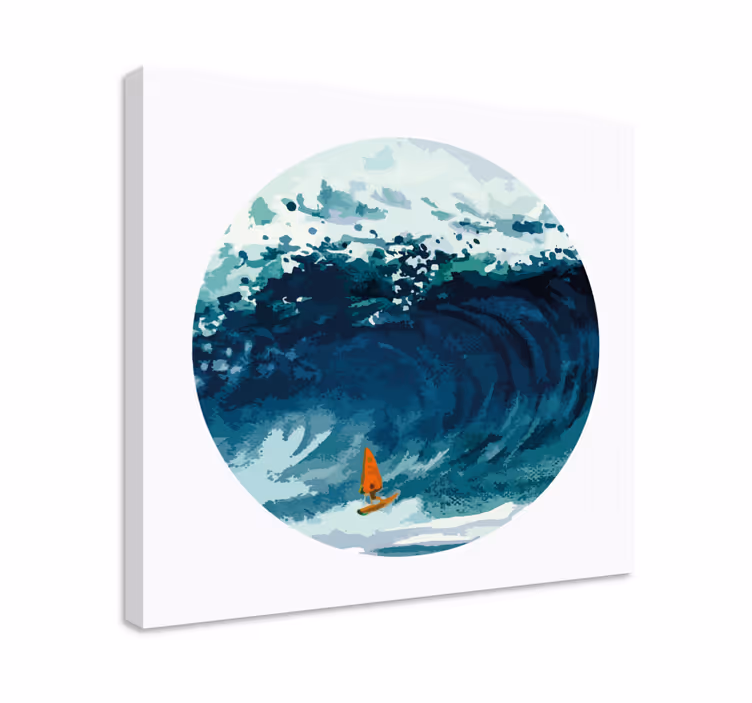 Tablou marinar cu surfer pe val - TenStickers
