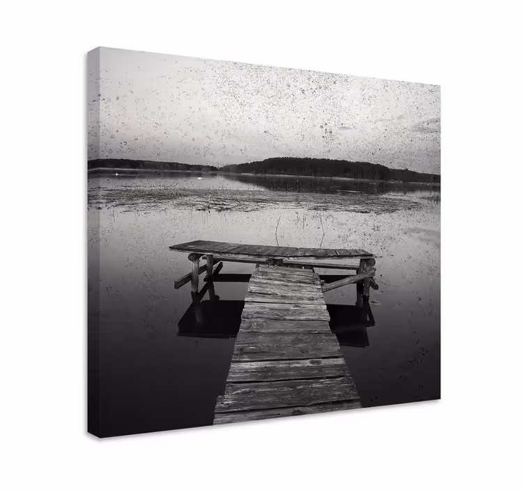 Tablou peisaje ponton liniștit la lac - TenStickers
