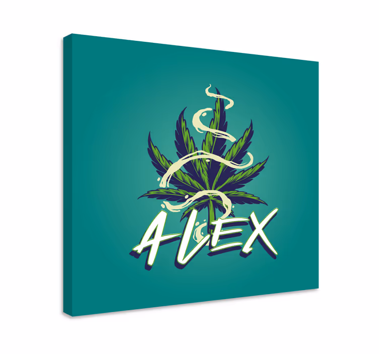 Tablou vintage cu design de frunză de marijuana - TenStickers