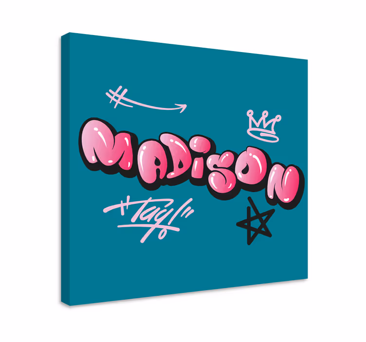 Tablou alfabet design creativ de nume - TenStickers
