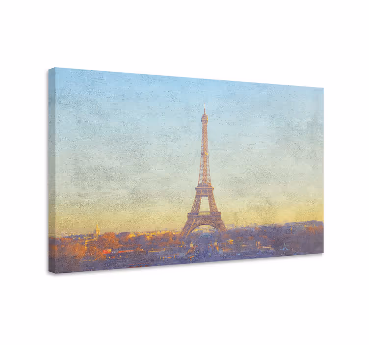 Tablou orașe peisaj cu turnul eiffel - TenStickers
