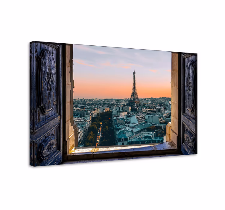 Tablou orașe priveliște turnul eiffel - TenStickers