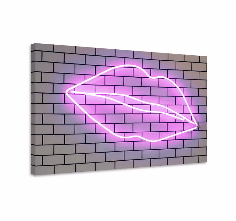 Tablou motivațional semn neon sărut - TenStickers