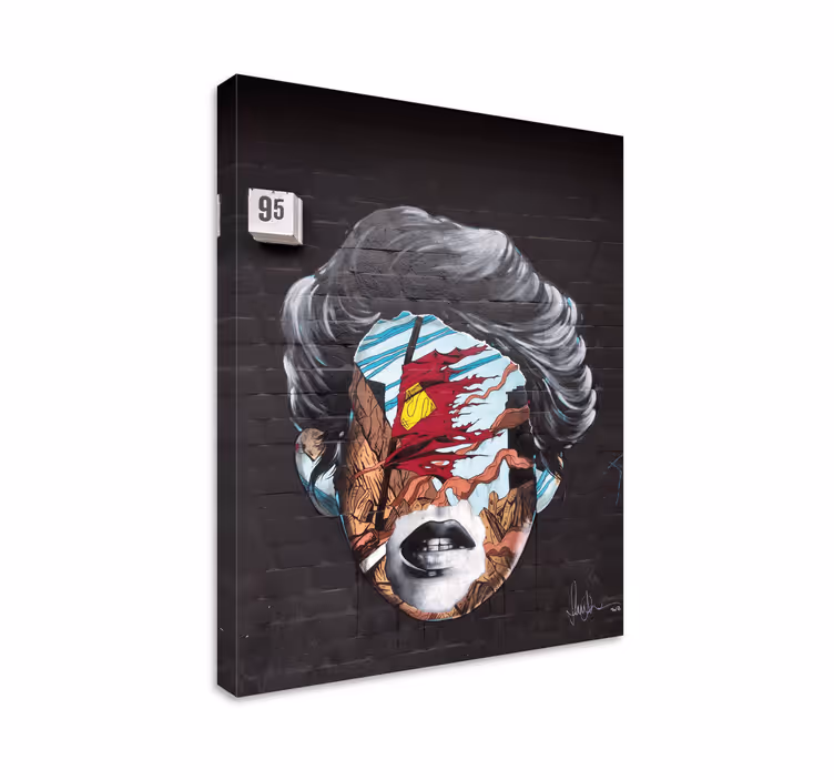 Tablou artă elemente abstracte ale feței - TenStickers