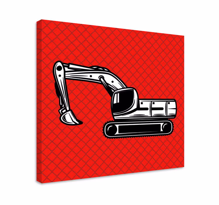 Tablou sport excavator vehicul de construcție - TenStickers