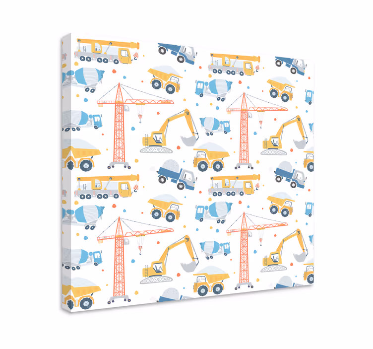 Tablou sport joc cu vehicule de construcție - TenStickers