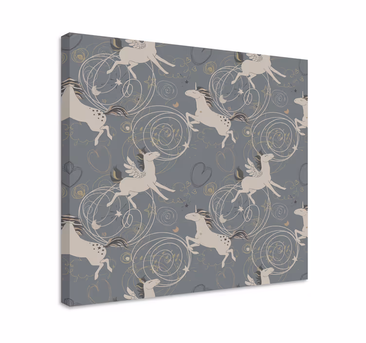 Tablou unicorni creaturi magice cu aripi - TenStickers