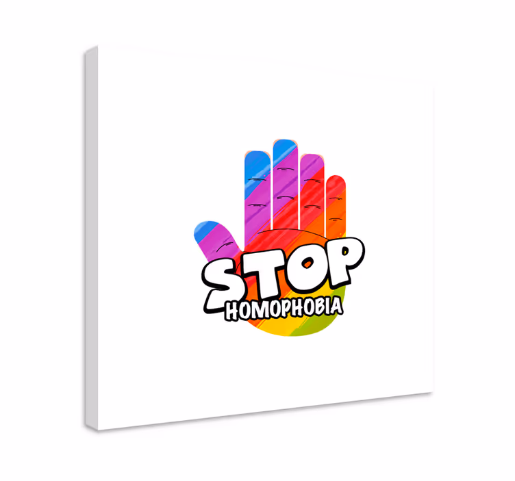 Tablou fraze stop homofobiei - TenStickers