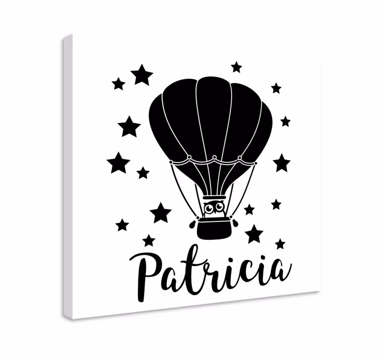 Tablou persoane zburând cu balon cu aer cald - TenStickers