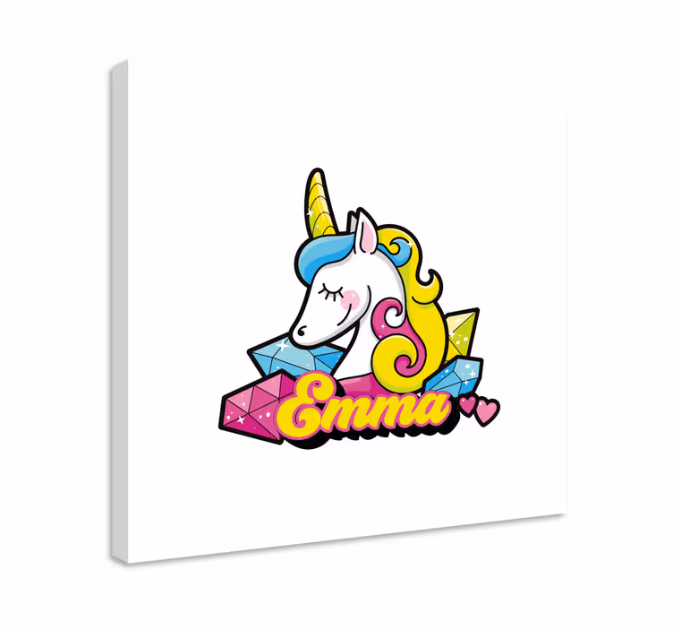 Tablou unicorni unicorn cu pietre prețioase - TenStickers