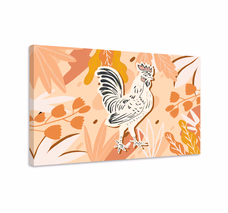 Tablou animale portret de cocoș fermecător - TenStickers