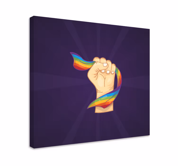 Tablou fraze simbolul pumnului mândriei - TenStickers