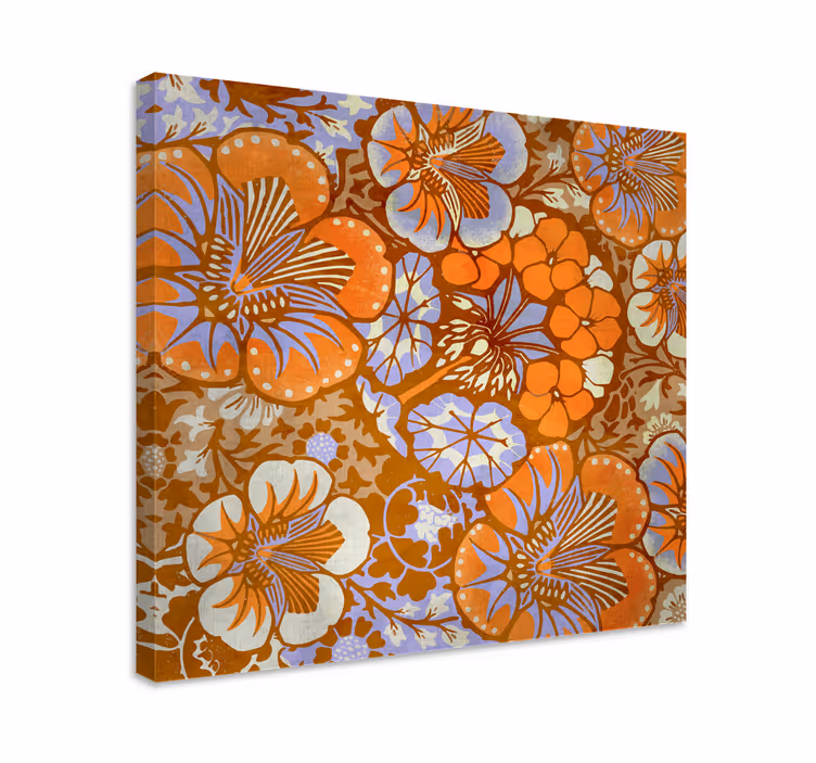 Tablou flori şi plante cu model floral vibrant - TenStickers
